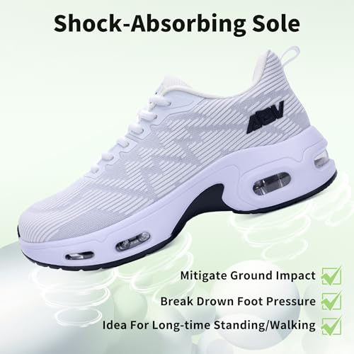 Image of AOV Women Arch Support Walking Shoes Orthotic Tennis Sneakers for Plantar Fasciitis Athletic Running Shoes