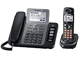 Panasonic KX-TG9471B 2-Line Corded/Cordless Phone with Digital Answering System and Contact Sync, Black, 1 Handset