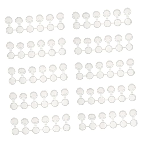 GLSTOY Paint for School Artists 40pcs Plastic Paint Cups Strips Lids Small Paint Containers for Mixing