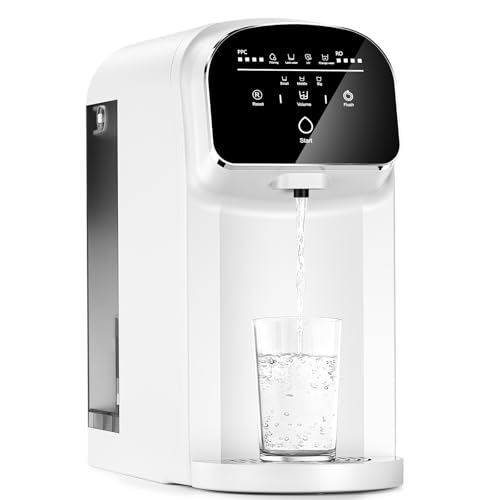 Aigerri Portable Countertop Reverse Osmosis Water Filter with UV, 5-Stage RO Filtration System, No Installation Needed, 5:1 Pure to Drain Ratio, Compact Water Purifier for Home, Office & RV
