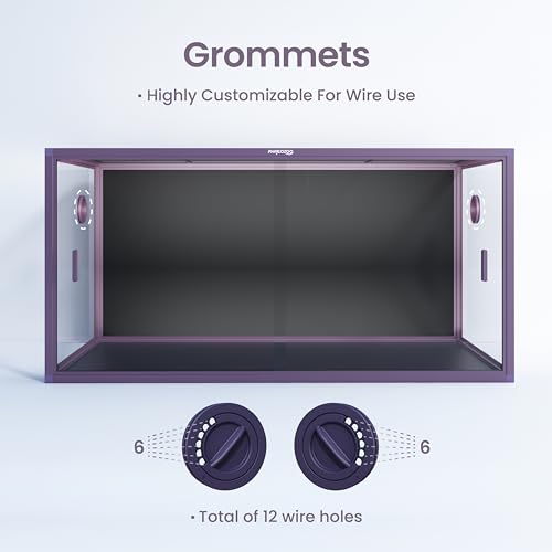 Image of Phailozoo 120 Gallon Bearded Dragon Tank,48 inch x 24 inch x 24 inch Reptile Tank with Sliding Door Top Screen Ventilation, Front Opening Reptile Enclosure for Easy Maintenance | Colorful & Stackable Indoor 4x2x2 Reptile Enclosure Furnish a Playful House, Dual Grommets for Wide Wire Use