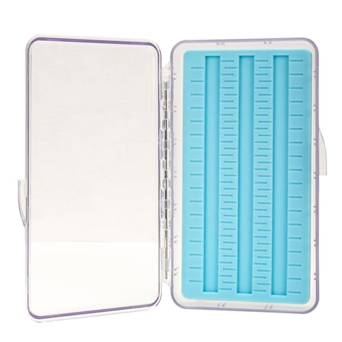 Julihai Fly Fishing Box, Transparent ABS Body with Multi Slot Silicone Pad for Organized Lure and Hook Storage for Fly Fishing Enthusiasts (Thick Small Size)