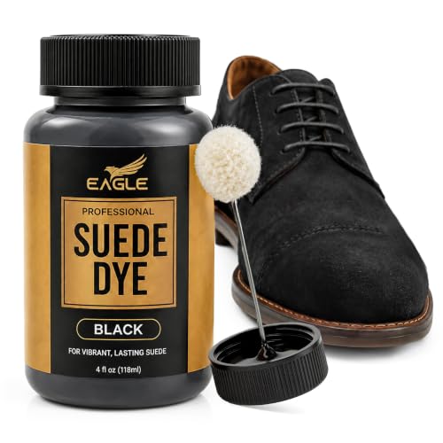 Black Suede Dye for Shoes Boots & Accessories Permanent Suede Color Restorer with Built-in Applicator Shoe Dye for Touch-Ups Customization & Repairs 3 fl oz