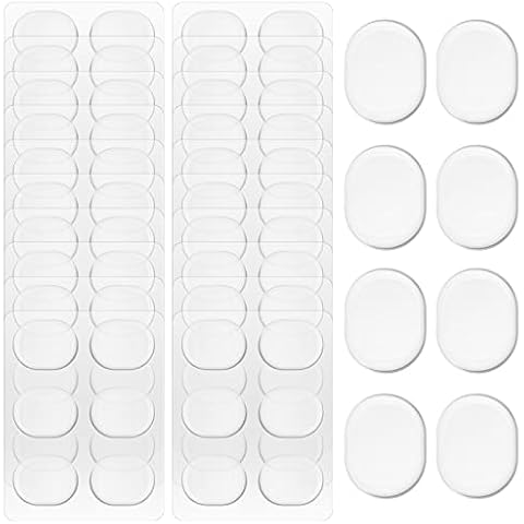 60 Pieces Drum Damper Gel Clear Drum Dampeners Damper Pads Drum Head Gels Soft Damper Pad Silicone Drum Silencer Drum Damper Gel Pads for Drums Tone Control Drum Head Cover