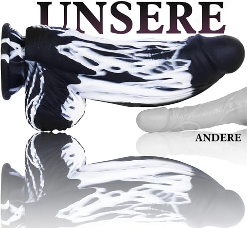 24.5 * 6.8cm XXL Fantasy Dildo, Dicker Riesen Monster Dildo mit Saugnapf, Schwarz Analdildo für Analspiele, G Punkt und Prostata Silikon Riesen Dildo Groß Penis Sexspielzeug für Frauen Männer Paare – Bild 4