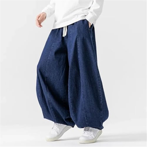 Men's Denim Pants Loose Harajuku Style Wide Leg Casual Comfortable Denim Pants4