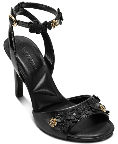 KARL LAGERFELD Women's Kallie Flower Embellishment Dress Heel Heeled Sandal