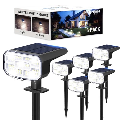 JEJOT Solar Lights Outdoor Waterproof IP65, Super Bright LED, 6500K