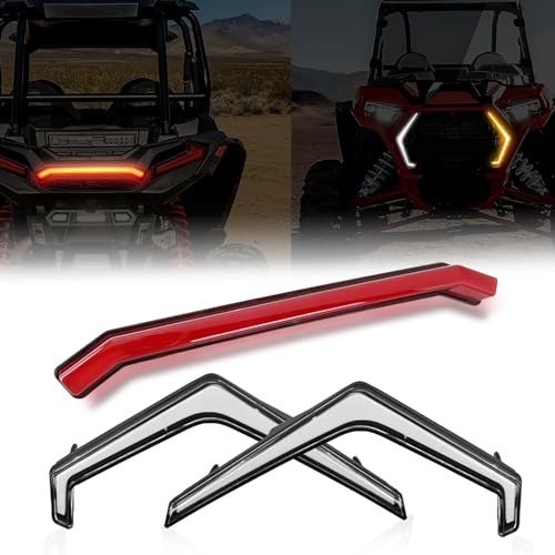Image of Nilight Turn Signal Fang Lights Rear Center Tail Light Kit Assembly Compatible with Polaris RZR XP 1000 Turbo Accessories 2019 2020 2021 2022 2023