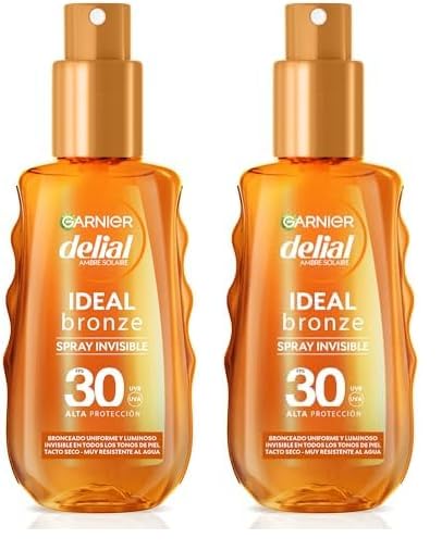 Garnier Delial Ideal Bronze Spray Invisible FPS30 Protector 150ml (Paquete de 2)