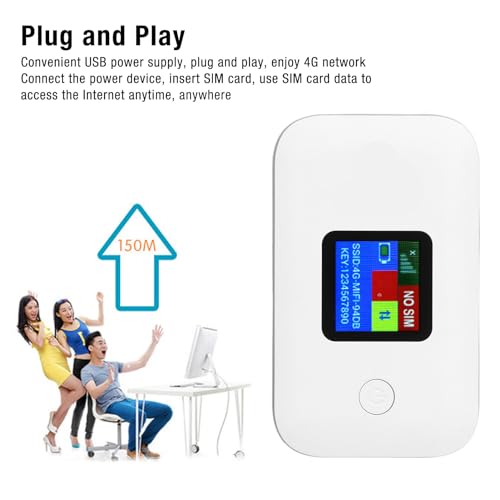 Image of Portable 4G LTE WiFi Router 300Mbps Travel Hotspot for Phones Tablets Laptops Supports 10 Devices Micro SIM Asian Version