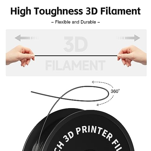 Image of Geeetech 1.75mm PLA 3D Printer Filament, Upgrade Tidy Winding Tangle-Free, Dimensional Accuracy + /- 0.03mm,Black and White (2kg)