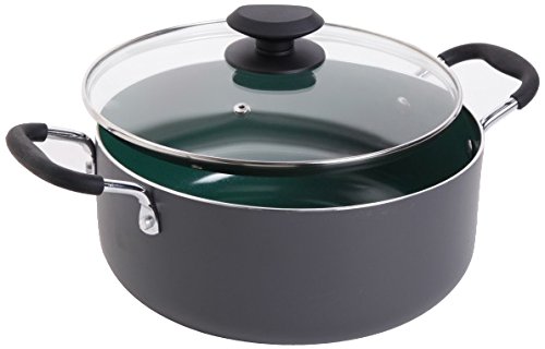 Gibson Home 92138.02 Hummington 5 Quart Ceramic Non-Stick Dutch Oven with Glass Lid