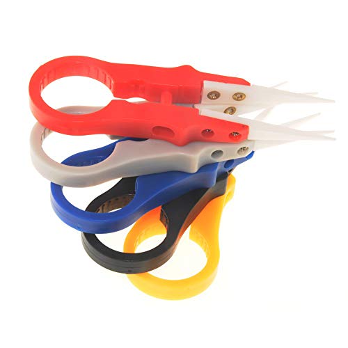 LJTDE Multifunction Cigarette Ceramic Tweezers High Temperature Insulation Straight Tip Tweezers for Repair Tool Hand Set Red