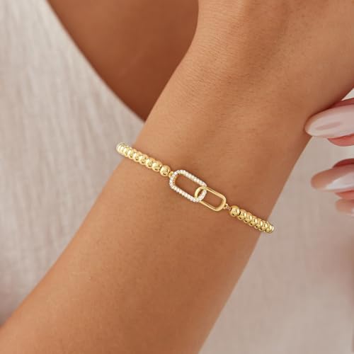 Bracelets for Women Beaded Stretch Handmade Ball Charm Bracelet Dainty Stackable Jewelry Gifts for Her2