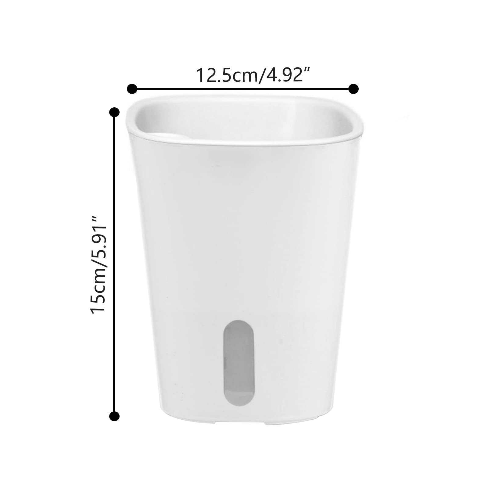 Set di 10 vasi autoirriganti con indicatore del livello dell'acqua, vaso per irrigazione, vaso per erbe, sistema di irrigazione per interni ed esterni (12,5 cm)