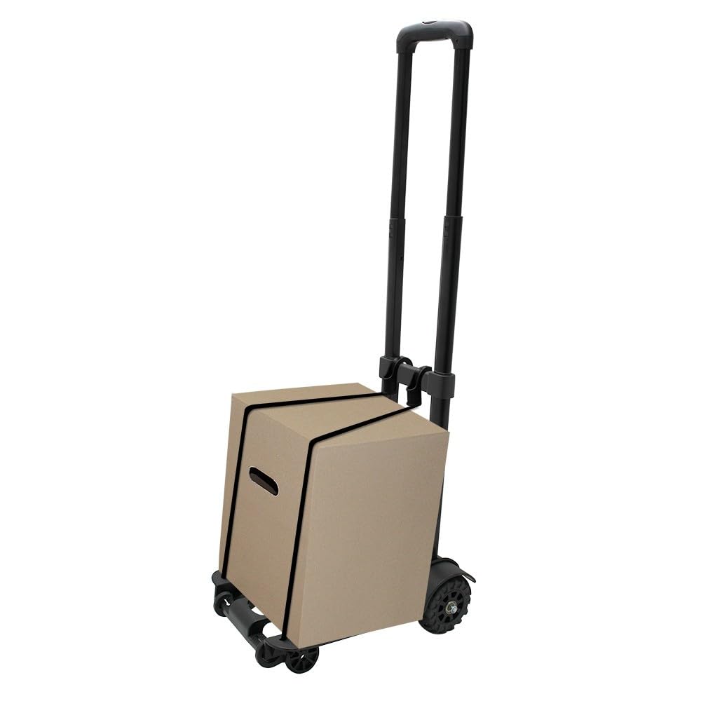 Pack and Move - Diable Pliable - 50Kg - Déménagement et Transport - Léger Compact - Petit Diable Manutention - Manche Télescopique - Tendeur intégré
