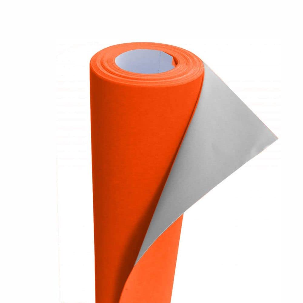 3 Ace Crafts Display Poster Paper Rolls 76cm x 10m (Neon Orange) for Gift Wrapping, Drawing, Painting Craft, Packing, Parcel, Party Decoration, Fluorescent Coated Roll, Table Runner, Notice Board