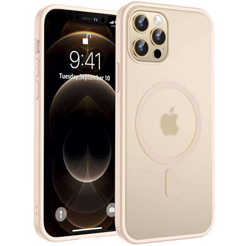 TOCOL für iPhone 12 Pro Hülle, Kompatibel mit MagSafe, Matt Wüstensand