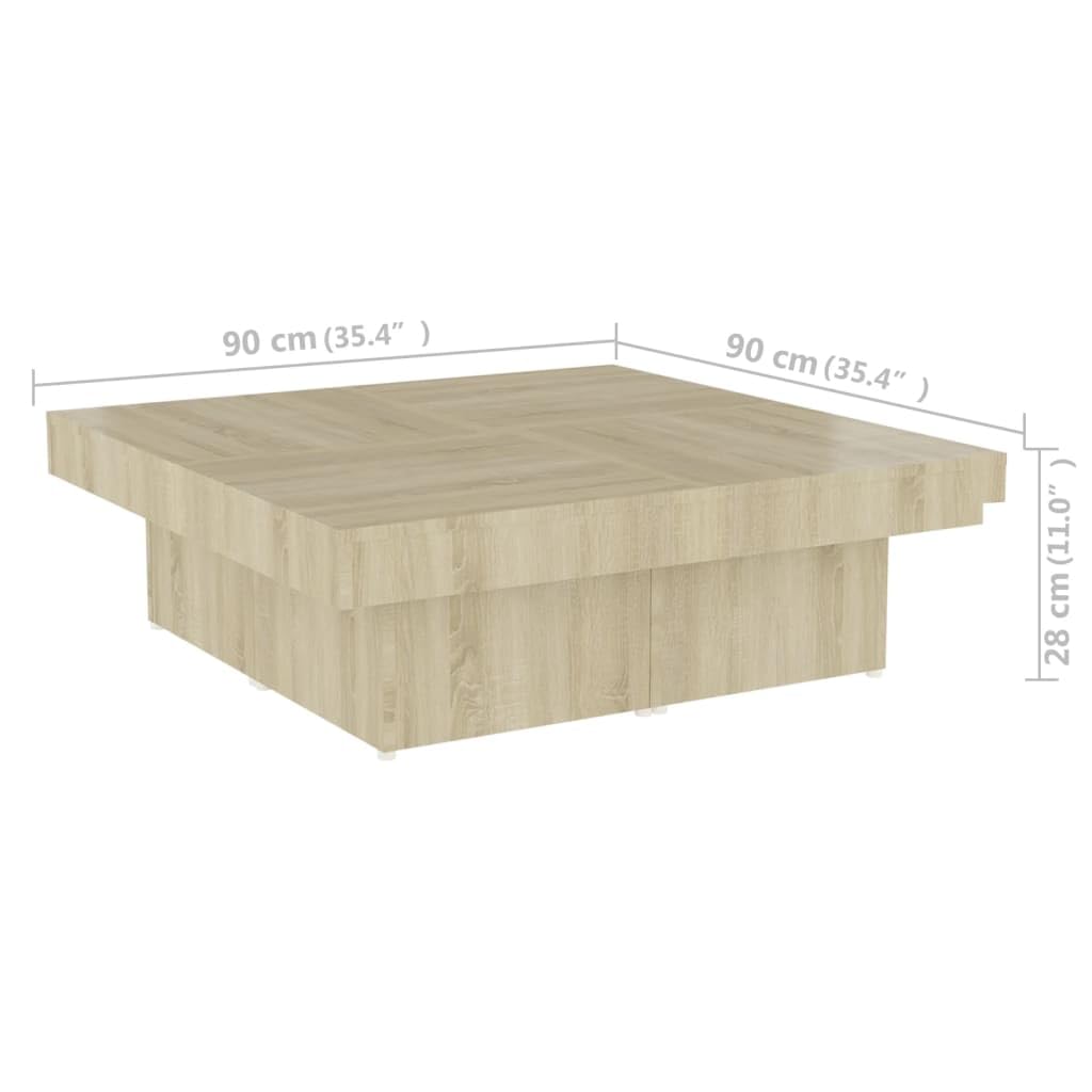 Couchtisch Sonoma-Eiche 90x90x28 cm Spanplatte