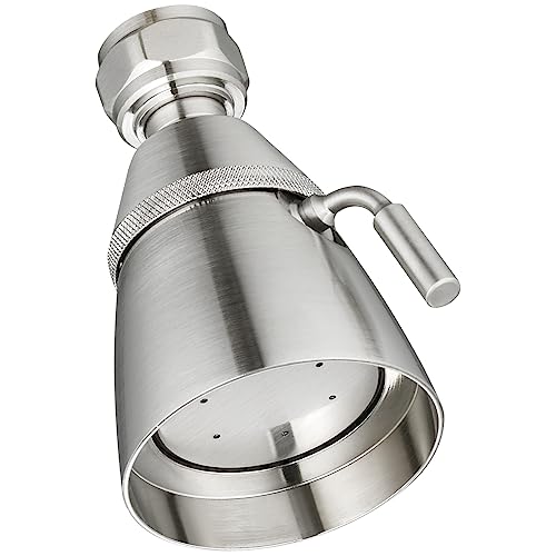 Angle Simple Shower Head, Brass High Flow Shower Sprayer Head, Adjustable Angle and Water Flow, G...