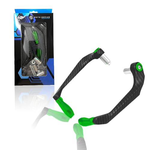 MOTO GENIUS Universal CNC Handlebar Brake Clutch Lever Protector Guard for Motorcycles & Bikes | Durable and Stylish (Green)