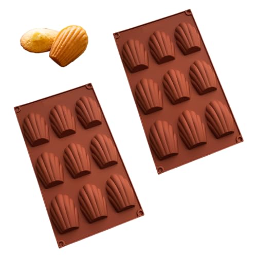 DHSBGWSX Stampo per dolci a conchiglia, 2 pezzi, in silicone antiaderente