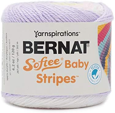 Bernat Softee Baby Stripes Yarn Spring Blossoms Stripe