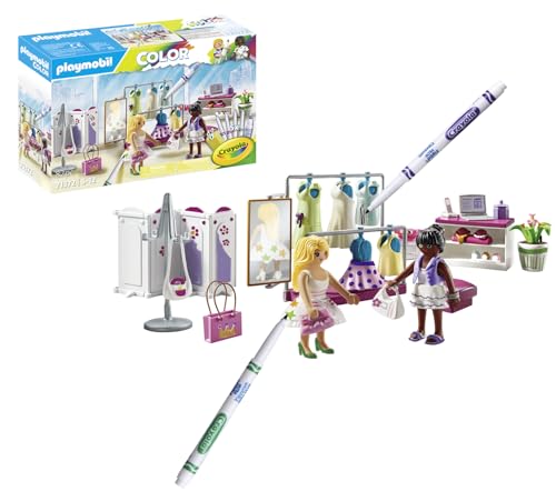 Playmobil 71372 Color : Boutique de Mode - Crée de Nouvelles Histoires à tes Couleurs avec la Boutique de Mode - avec des feutres effaçables à l'eau - Dès...
