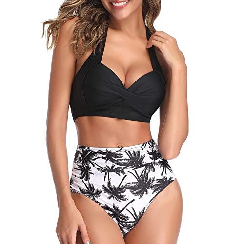DUOROUPUTAO Bikini Damen GroßE Brüste Bauchweg Bademode Zweiteiliger Push...
