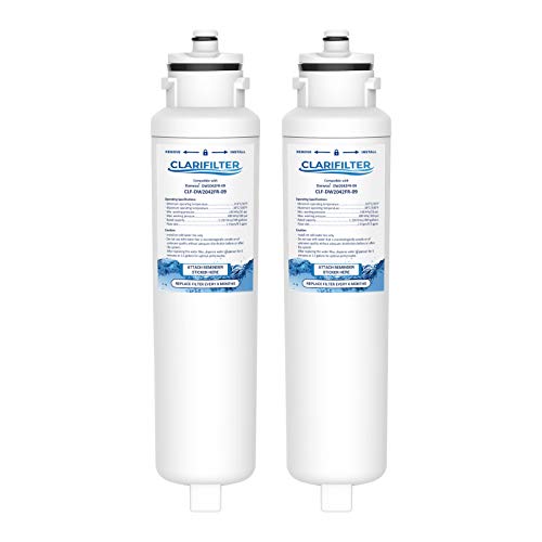Clarifilter DW2042FR-09 Cartucho de filtro de agua del frigorífico compatible con Daewoo Aqua Crystal DW2042FR-09 DW2042F-09, FRNY225D2V, JLAFFS2011, Baumatic Titan 4, SR610X WHE7670SA 3019986700 (2)