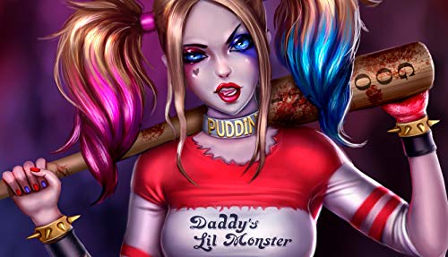ZXXGA DIY Pintura Diamante 5D Kits_Harley Quinn Diamond Painting 40x60cm_Bordado de Diamantes de...