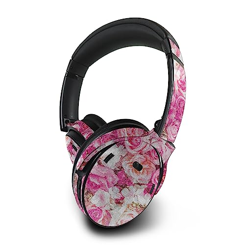 Image of MightySkins Glossy Glitter Skin Compatible with Bose QuietComfort 45 Headphones Bed of Roses | Protective, Durable High-Gloss Glitter Finish | Easy to Apply | Made in The USA