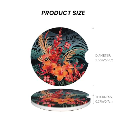 2 Posavasos para Portavasos de Coche Diseño Tradicional Hawaiano miniatura 7