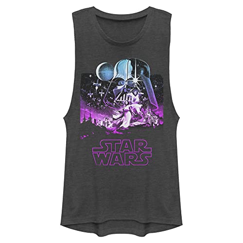 Camisa de Star Wars gris oscuro talla XXL para mujer diseño estrellado