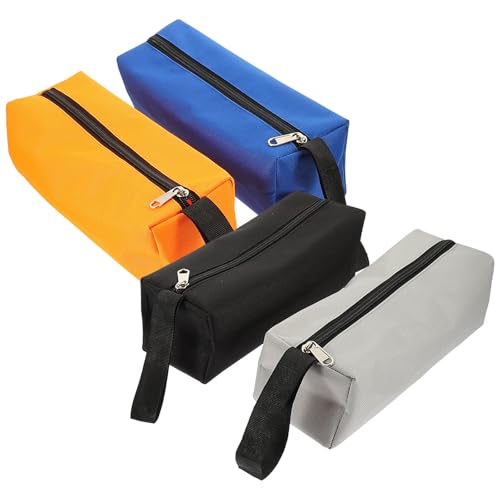 FELTECHELECTR Bolsa de Herramientas de Tela Oxford Engrosada Cremallera para Almacenar y Organizar Herramientas, Paquete de 4 Piezas Adecuado para Bricolaje y Manualidades