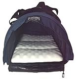 SturdiBag Large Pet Travel Carrier: Flexible Height for Cat and Dog Soft Sided with Safety Clips and Seatbelt Straps | Navy, 18' x 12' x 12' (PN: SB2-PRO-N)