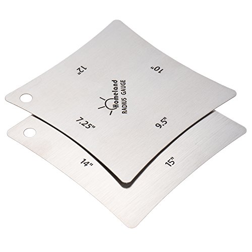 ammoon 2pcs Guitar Fingerboard Fretboard Saddle Nut Radius Gauge Measuring Stainless Steel Tool
