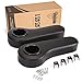 10L0L Golf Cart Rear Seat Kit Arm Rest Set with Cup Holder EzGo Yamaha Drilling Required or Drilling No Required Kits Include - Black