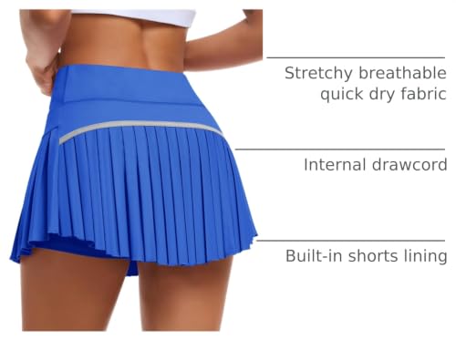 Image of JoyGirl Womens Pleated Tennis Skirt with Shorts High Waisted Golf Skort Mini Skirt Workout Skirt Athletic Skorts with Pockets