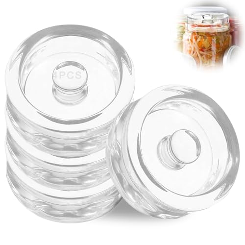 JHZXing 4 stuks fermentatiegewichten, glasgewichten voor fermentatie, fermentatiegewichten, glas, verzwaringssteen, fermentatiegewichten, 7 cm, voor zuurkool, kimchi, kefir, augurken