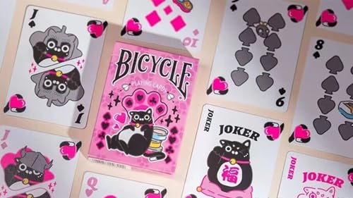 US Playing Card Co. - Juego de cartas de gato en bicicleta (rosa)