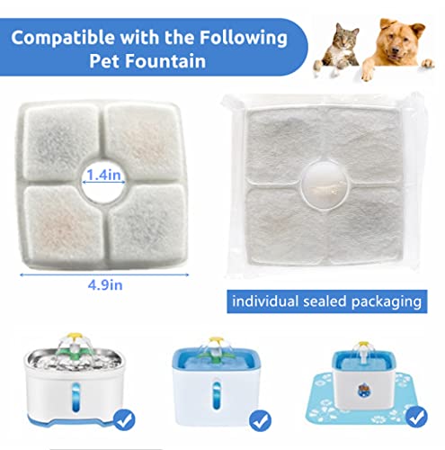 Filtros de repuesto para fuente de agua para gatos, pack 8 miniatura 2