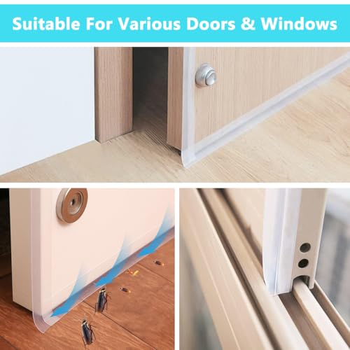 Image of HASTHIP 5M Window Sealing Strips for Gap - Silicone Window Weather Stripping, 35MM Door Weatherstrip Door Seal Strips, Weather Stripping for Doors and Windows