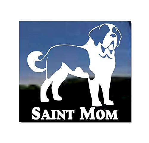 Saint Mom ~ Saint Bernard Vinyl Window Auto Decal Sticker