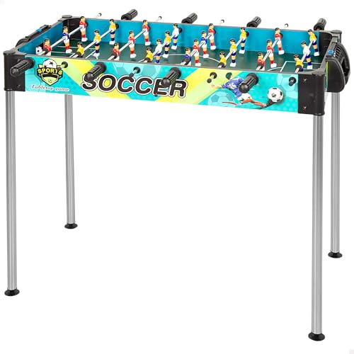 ColorBaby CB Games Futbolín Mesa, 86X42X65 cm, Cuerpo plástico Resistente, 20 Jugadores, con marcadores manuales, para 2 Personas, Futbolines para niños (39470)