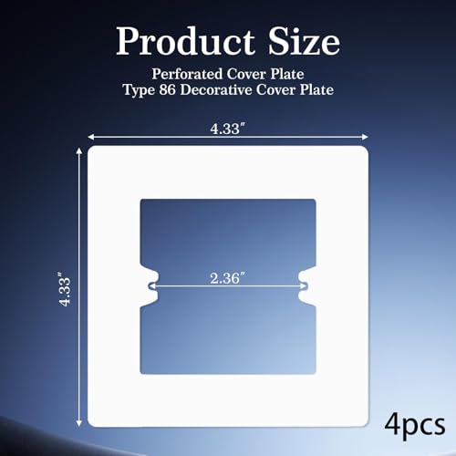 Image of 4pcs Switch Board Cover Box for Wall, Electrical Socket Surround, White Wall Switch Cover Plates for Home Renovation, Set of Four White Switch Surround Covers