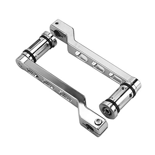 HDBUBALUS CNC-Aluminium-Fersenhebel, Schalthebelarme mit Schalthebel für Harley Touring Softail Road Street Electra Glide Trike FLHT Chrom