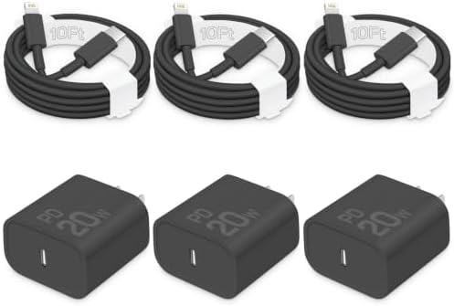 CXX 20W Fast Charger for iPhone 14/13/12 [3-Pack, MFi Certified]