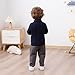 Feidoog Infant Baby Boys Cardigan Crochet Sweater V-Neck，Toddler Knit Button up Knitted Pattern Pullover Sweatshirt,Blue,6-12M